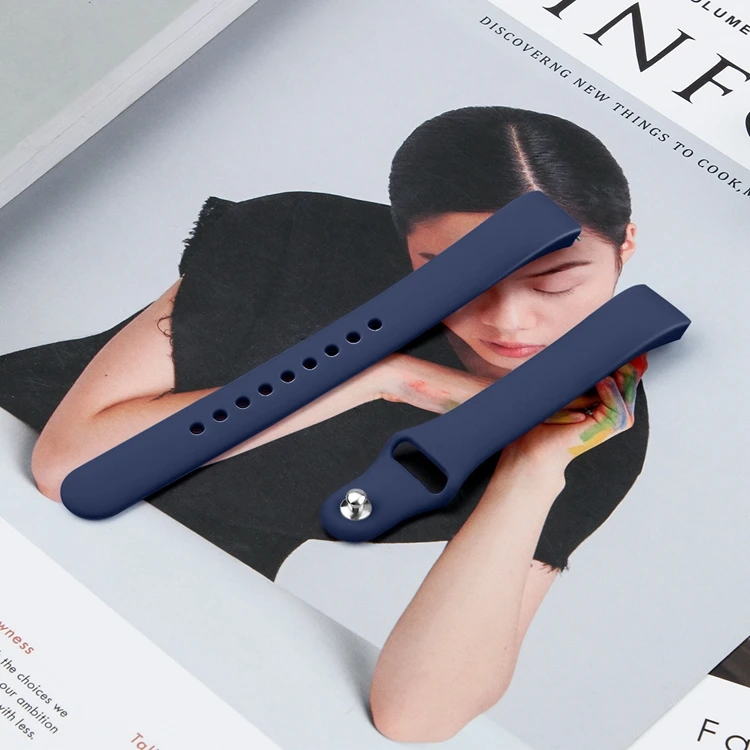 Сменный Спортивный Браслет Силиконовый ремешок для Fitbit Inspire браслет ремешок для Fitbit Inspire HR - Цвет: Navy blue