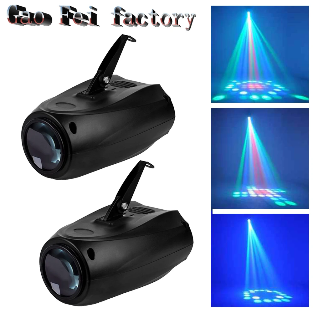 

64Leds RGBW Pattern Stage Light Auto and Voice-activated Moonflower Projector Lighting for DJ Party Wedding Events (2pcs/lot)