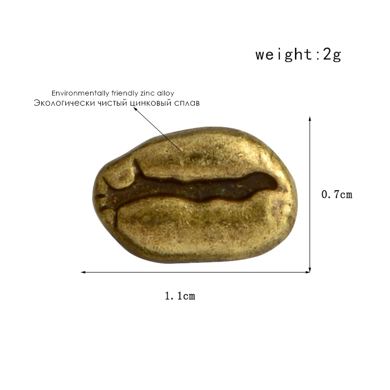 Концентрированная кофейная бобы брошь из сплава Ретро 4 цвета кофейные бобы кофейные влюбленные булавка значок мужские и женские подарки