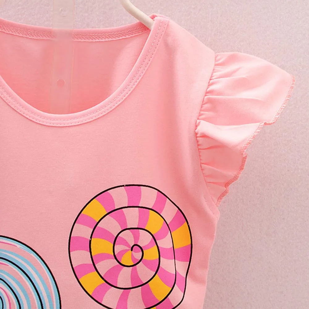 Г. Модная Милая Одежда для маленьких девочек; комплект из 2 предметов для маленьких девочек; футболка+ короткие штаны; комплект одежды