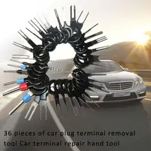 36Pcs Auto Car Plug Circuit Board Wire Harness Terminal Extraction Pick Connector Crimp Pin Back Needle Remove Tool