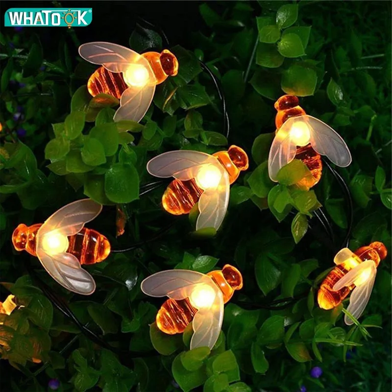 

Solar String Light 5M 6M 7M 12M 22M LED Garland String Honey Bee Shape Warm Garden Xmas Decoration Waterproof Tree Haning Lights