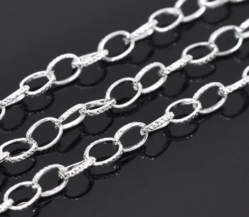 

DoreenBeads silver color Plated Links-Opened Chains Findings 6x8mm, sold per packet of 1M