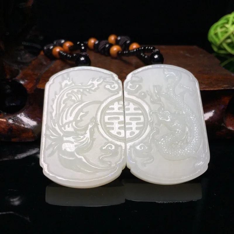 

Popsocket Chakra Druzy Sale Natural Pendant Reiki Authentic Hetian Mutual Affinity Longfeng Matching Double Happiness Brand