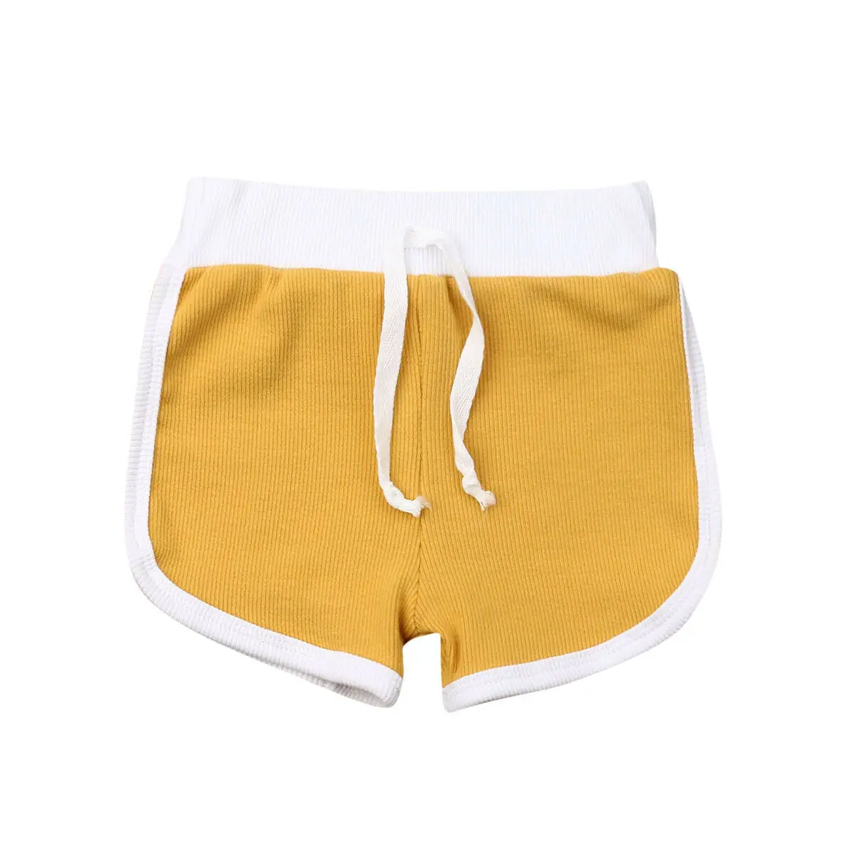 Новинка года, Стильные трикотажные шорты для новорожденных мальчиков, повседневные очаровательные шорты, летняя пляжная одежда для детей 1-4 лет - Цвет: Цвет: желтый