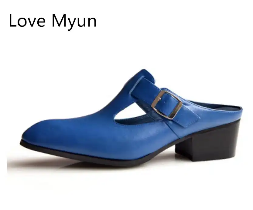 high heel slippers for men