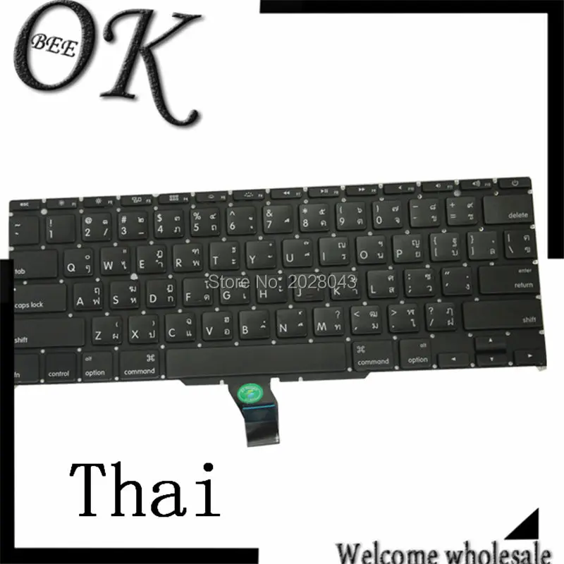 5 PCS Laptop Thai Layout Keyboard For Apple Macbook A1465 A1370 11 Inch