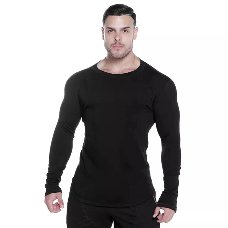 Long Sleeve T Shirt Men Cotton T-Shirt (2)