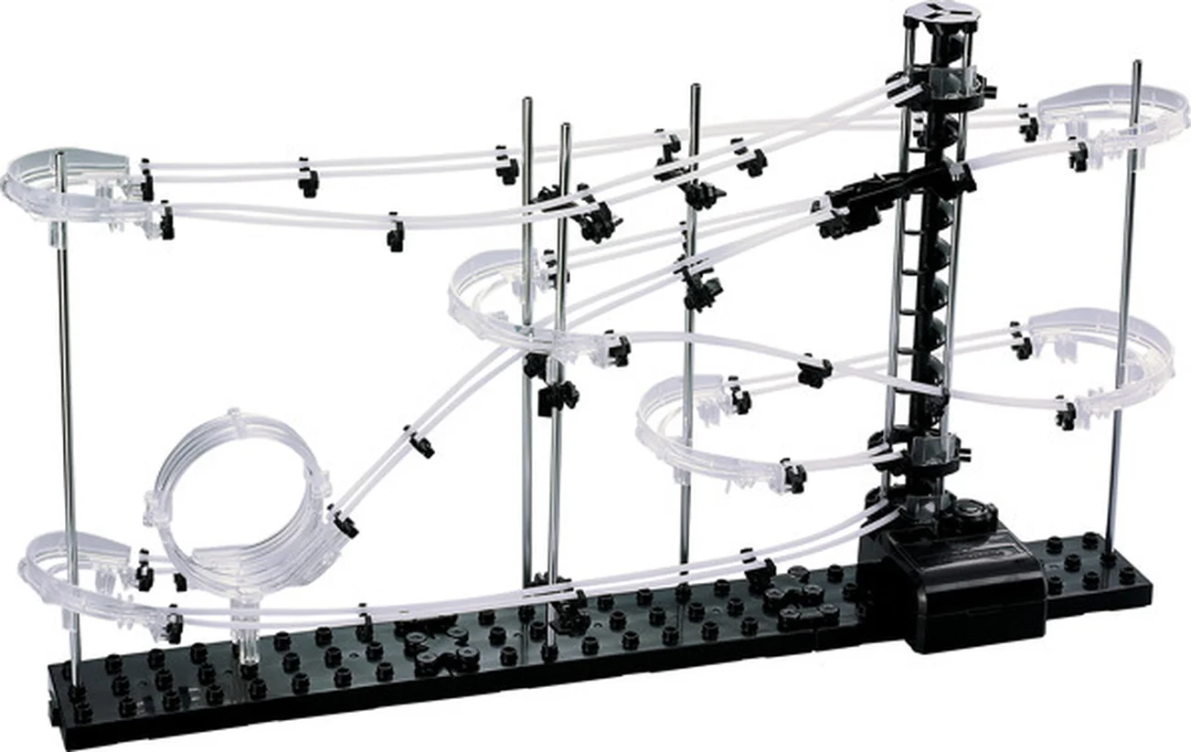 

Space Rail Level 1 DIY Educational Toys for Kids Physics Space Ball Rollercoaster Powered Elevator 5000mm Model Building Kits