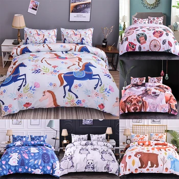 

Boniu 3D Animal Kids Comforter Bedding Sets Twin King Full Bedclothes Pillowcase Duvet Cover Set Home Decoration