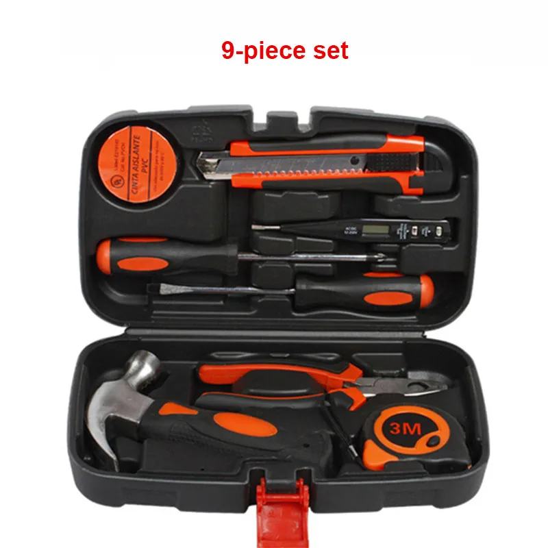 ACCHAMP 9PCS Quality Home Tools Household Tool Set Home Repair Tool Set Hand Tools Boxes Set For Home Repair Wholesale AA