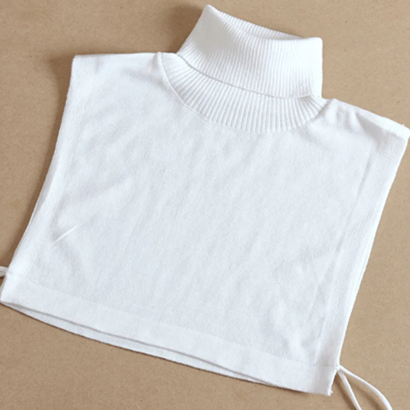 

Newly Design Fashion apparel Vintage Detachable Knit turtleneck women wild leave collar fall winter hedging warm collar shirt