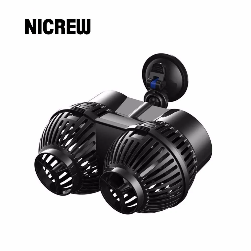 

Nicrew Aquarium Mini Wave Maker 1321GPH 6W Suction Cup Base Submersible Circulation Wave Maker Pump Wavemaker for Aquarium