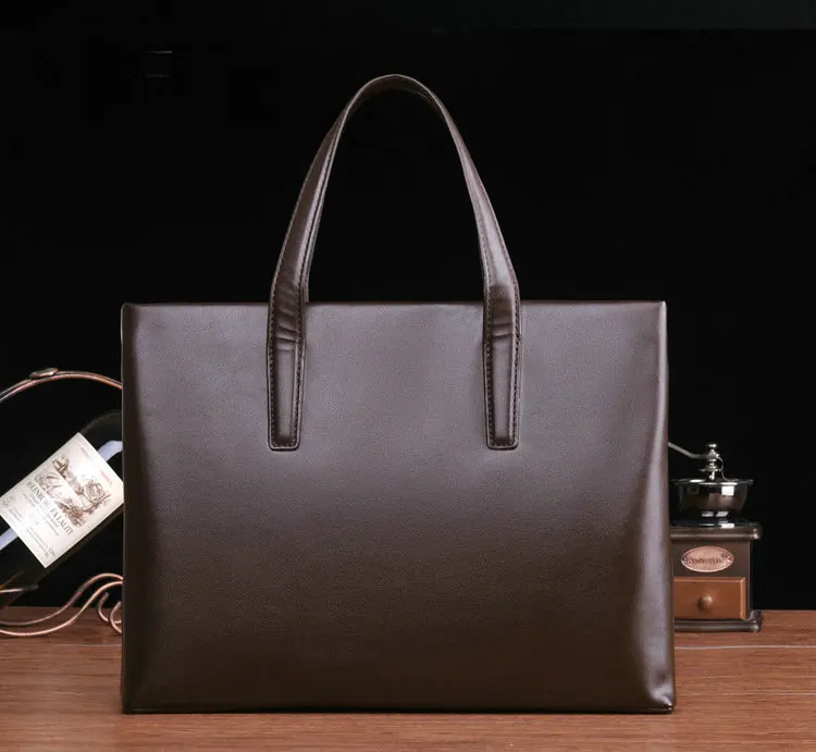 Деловой мужской портфель, кожаная сумка на плечо, мужские сумки для ноутбука, офисный Большой Вместительный мужской портфель, кошелек