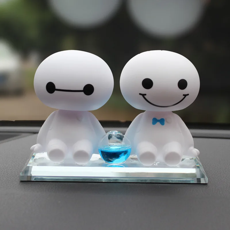 Baymax украшение автомобиля Экспрессия креативная милая кукла качающаяся голова украшение подарок ювелирные изделия Весенняя качающаяся голова кукла подарок