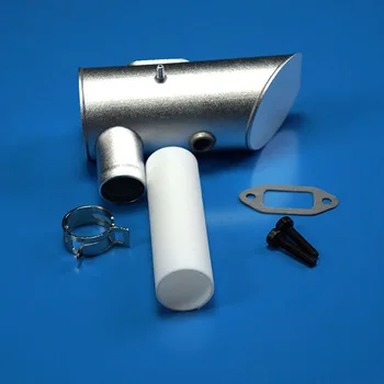 

1Set DLE 111 Engines Exhaust Pipe Single Hole Vent-pipe with Clamp Gasket PTFE Screw Kit Parts for RC Aircraft