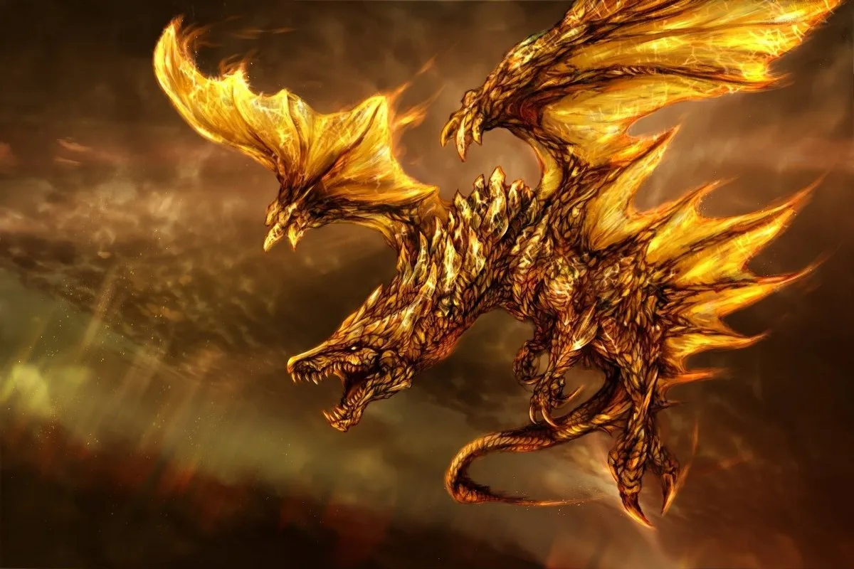 fire wings art dragon fantasy PAT072 custom print canvas fabric poster wall decor room home decoration (frame available) | Дом и сад