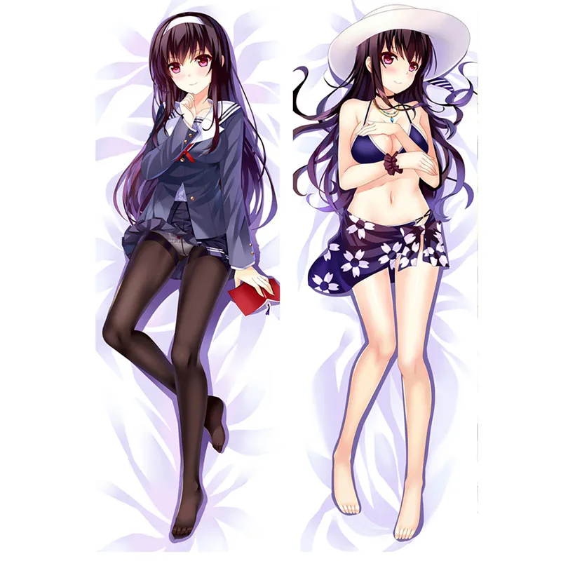 

60X170CM NEW Anime Saenai Heroine No Sodat Pillow Covers Two-sides Printed Pillows Cases 2WAT Hugging Body Bedding Pillowcase