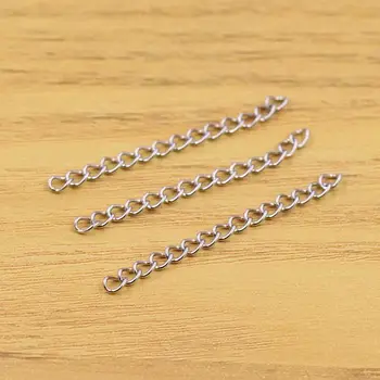

(30 Pcs/Pack) 4CM length stainless steel Extend Chains for DIY Bracelet Necklace Accessories