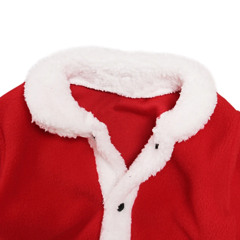 Рождественская детская одежда костюм Санта-Клауса для костюмированной вечеринки для маленьких детей, пальто и штаны для мальчиков и девочек шляпа, костюм из 3 предметов рождественские подарки