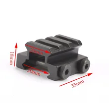 10 шт. 1/" 3-слотовый низкая Riser вивер Picatinny кронштейн для прицела крепление рельса 20 мм область пистолет уивер база Hugnting каза аксессуары