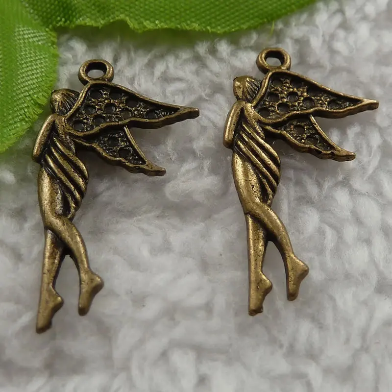 280 pieces antique bronze angel charms 30x15mm 4111angel charmbronze