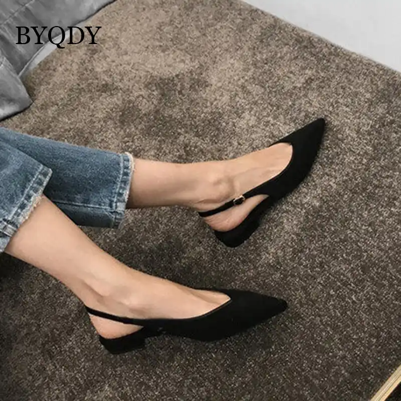 black slingback shoes low heel