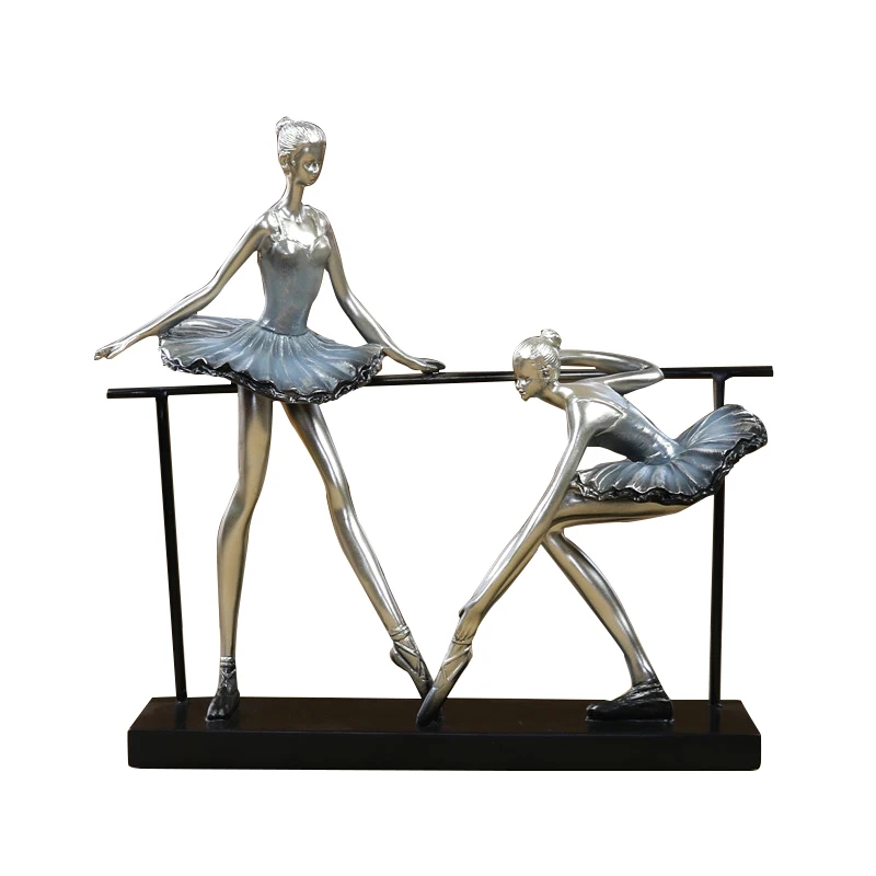Resin Europe Dance Girl Sculpture Naked Statue Home Wedding Gifts Art Handicraft 