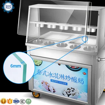 

Multi-functional fried ice cream roll machine roll fry ice cream machine Fried Ice Cream Maker Machine