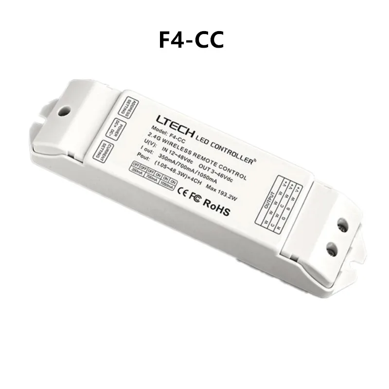 

Ltech F4-CC Constant Current CC 350 700 1050MA 4CH receiver DMX512 decoder led controller 2.4G RF wireless Receiver led dimmer