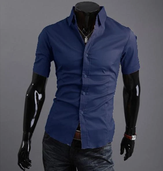 mens designer slim fit short sleeve shirts