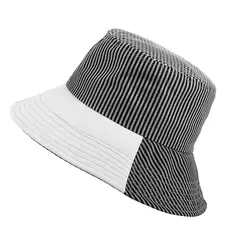 Панама в стиле унисекс хлопок сплошной шляпа для рыбалки Солнцезащитная шляпа складной Рыбалка Фишер пляжные фестиваль солнца полосатая