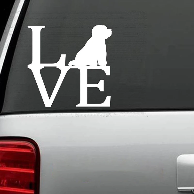 Bichon Frise наклейка на заднюю панель автомобиля грузовика фургона|Наклейки