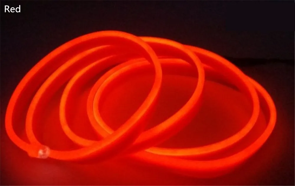 1/2/3 м стайлинга автомобилей окружающей среды светильник интерьера светильник EL провода легко шить Гибкие светодиодные неоновые полосы 12V инвертор водитель - Название цвета: Красный