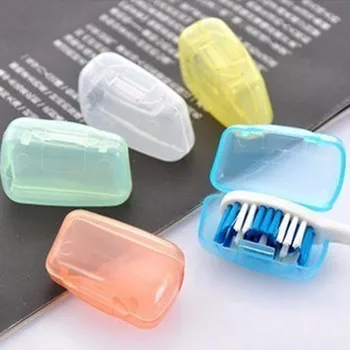 

2019 New 5 Piece Set Portable Travel Toothbrush Cover Wash Brush Cap Case Box Brush Protection For Travel