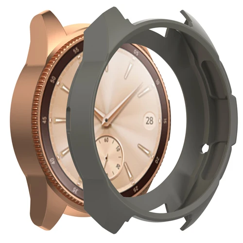 Чехол для samsung Galaxy Watch 42 мм/46 мм и gear S3 Frontier, универсальный чехол, мягкий силиконовый защитный чехол, рамка - Цвет ремешка: gray 42mm