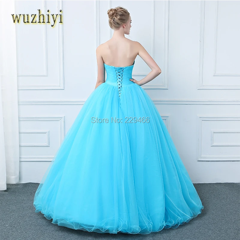 Wuzhiyi vestido debutante Бальные платья для 15 вечерние платья с хрустальными бусинами, разноцветные платья для выпускного бала