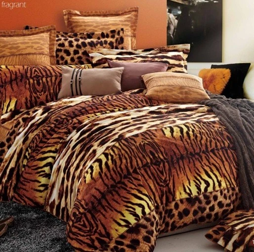 Tiger Leopard Print Comforter Bedding Set King Queen Size Bedspread Duvet  Cover Quilt Bed Sheet Bedsheet Cotton Thick Brushed - Bedding Set -  AliExpress