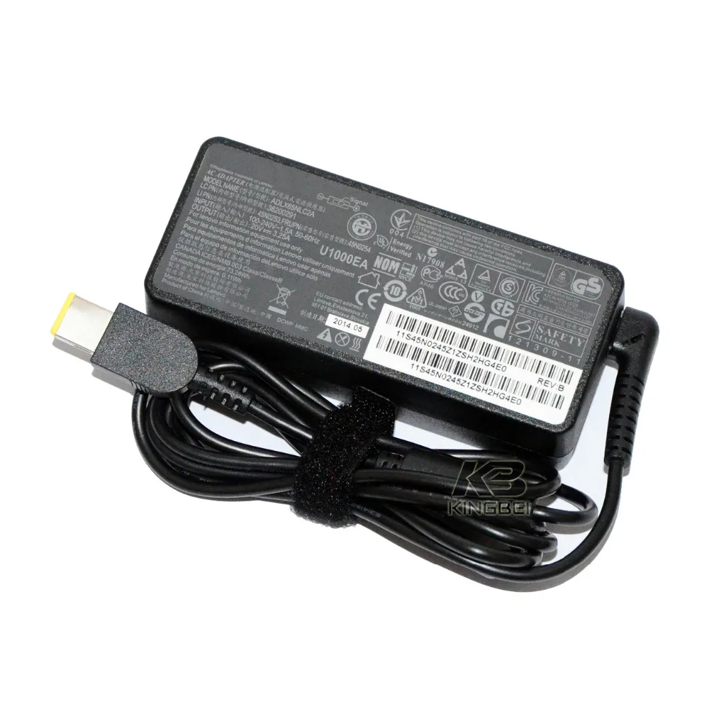 Power Adapter AC DC Charger for Lenovo ADLX45NDC3A 36200602 45N0289 ...