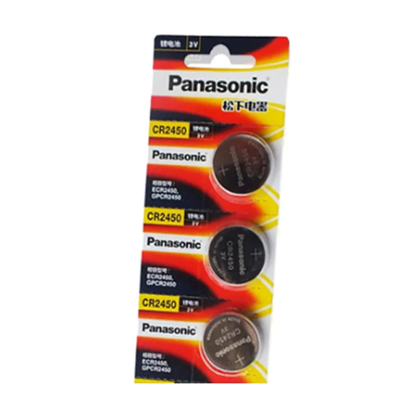 3 шт. Panasonic CR2450 CR 2450 3 В литиевая Кнопочная батарея батареи для часов, часов, слуховых аппаратов