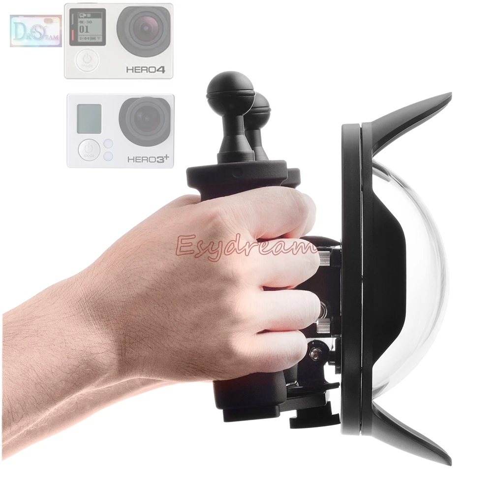 

Waterproof Underwater 6inch Dome Port Fisheye Lens Cover With Handheld Tray Stabilizer for GoPro Go pro Hero 3+ / 3 Plus / 4