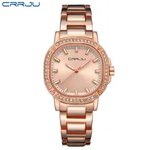 

Top Brand Luxury CRRJU Quartz Watch Women Waterproof Gold Steel Quartz Watches Ladies Female Dress Watch relogio feminino Clock