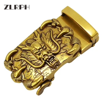 

ZLRPHInternet Explosion Three-dimensional Golden Faucet Pattern Retro-vintage Automatic Belt Buckle Ancient-fashioned Old Jeans