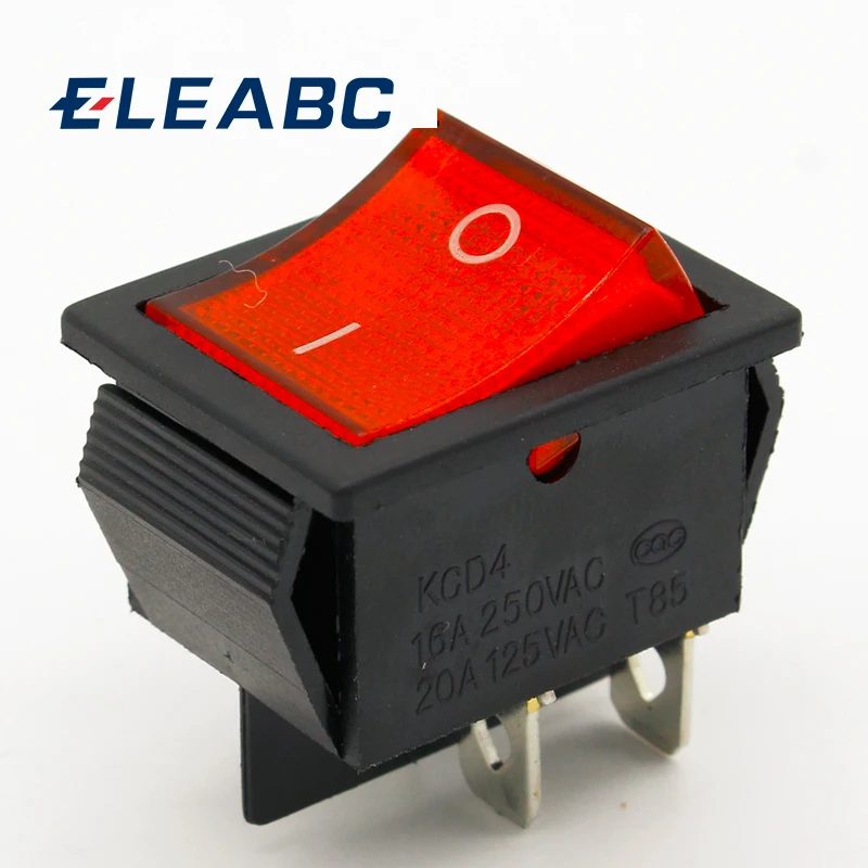 2 шт./лот красный 4 контактный Переключатель ВКЛ/ВЫКЛ лодки 250 в 16 А AC AMP 125