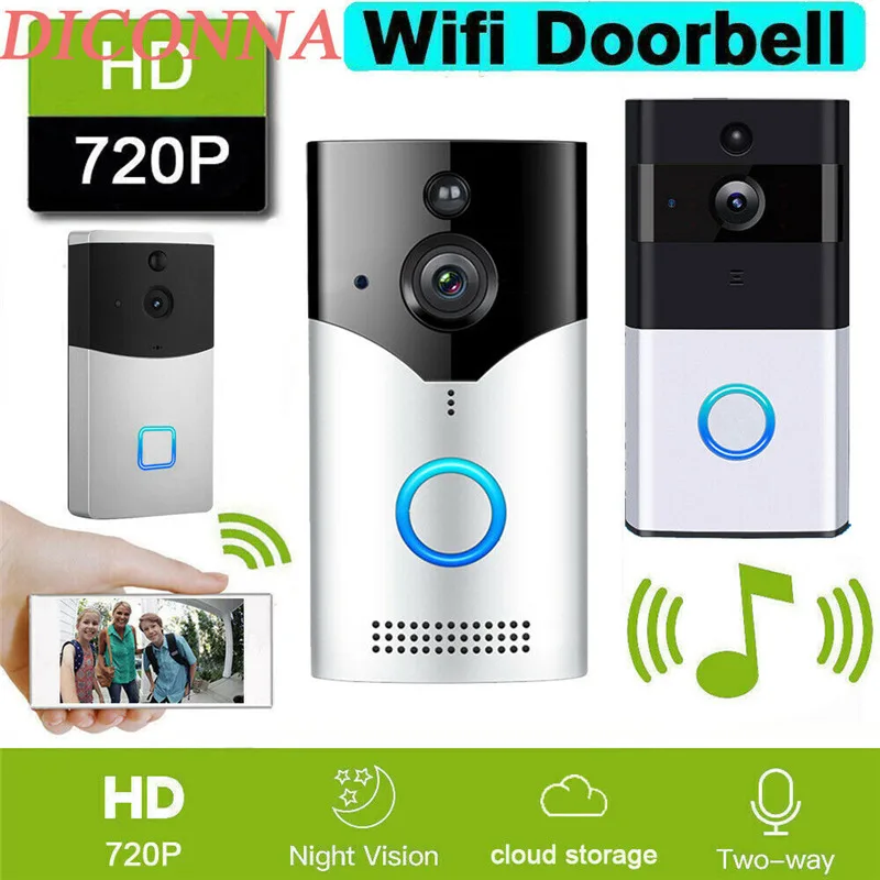 

PYMH Smart Video Intercom Wireless WiFi Door Bell IR Visual Camera Record Security System