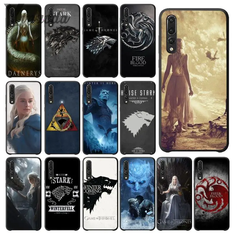 

Yinuoda Game of Thrones Black Soft Shell Phone Cover for Huawei Mate10 Lite P20 Pro P9 P10 Plus Mate9 10 Honor 9 10 View 10