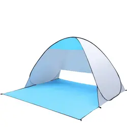 2 Человека автоматические всплывающие складные палатки Семейные палатки пляж тент навес от солнца для путешествий/кемпинга