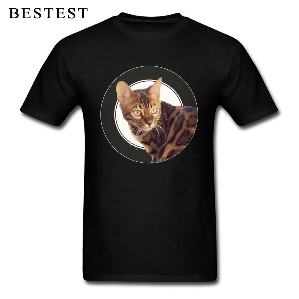 

Cat Printed On Men T Shirt Discount Tees Crew Neck Summer Pure Cotton Short Sleeve T-Shirt for Adult Slim Fit Tops Drop Shipping