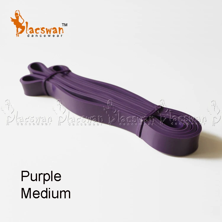 Натуральная латексная резина эластичная петля ремешок для занятия балетом и тренажерный зал гибкость тренировки theraband Эспандеры 3 достоинств - Цвет: Purple  - Medium