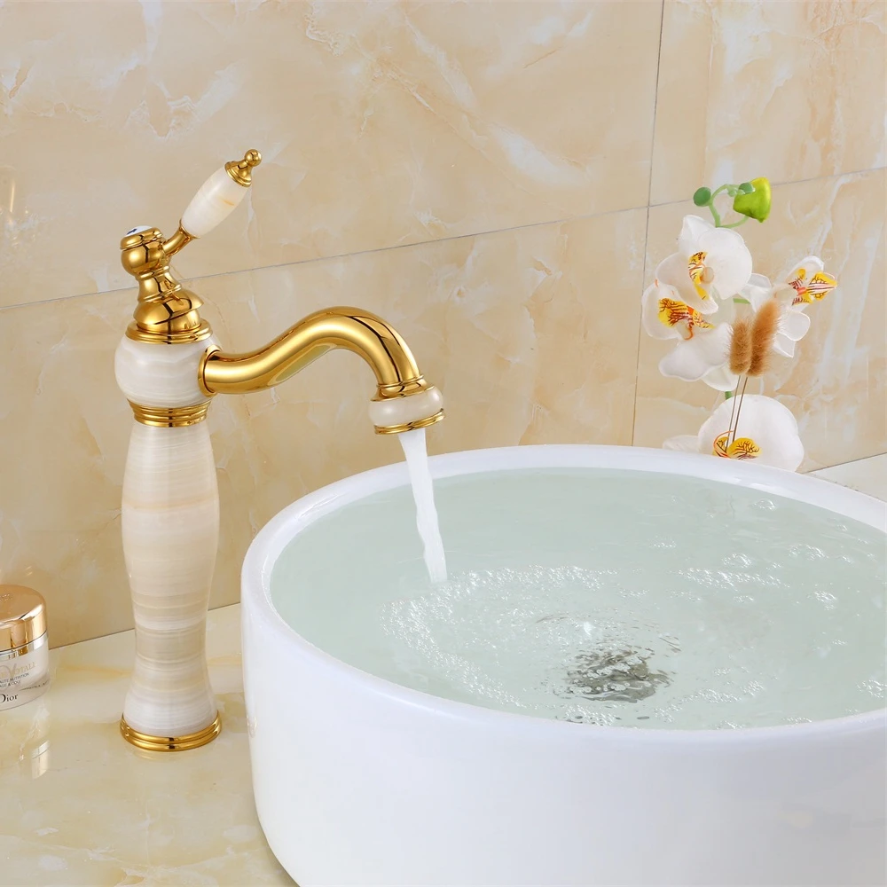 Роскошный натуральный мрамор украшение ванная комната туалет раковина смеситель XT-1003
